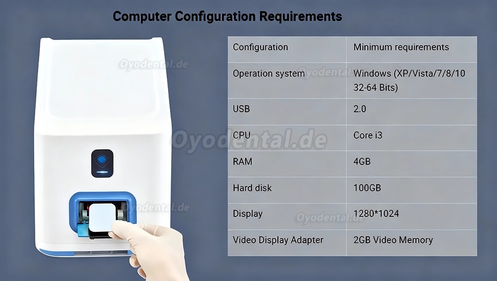 Runyes DS630 PSP Scanner digitales dentales R&ouml;ntgensystem f&uuml;r Speicherfolien